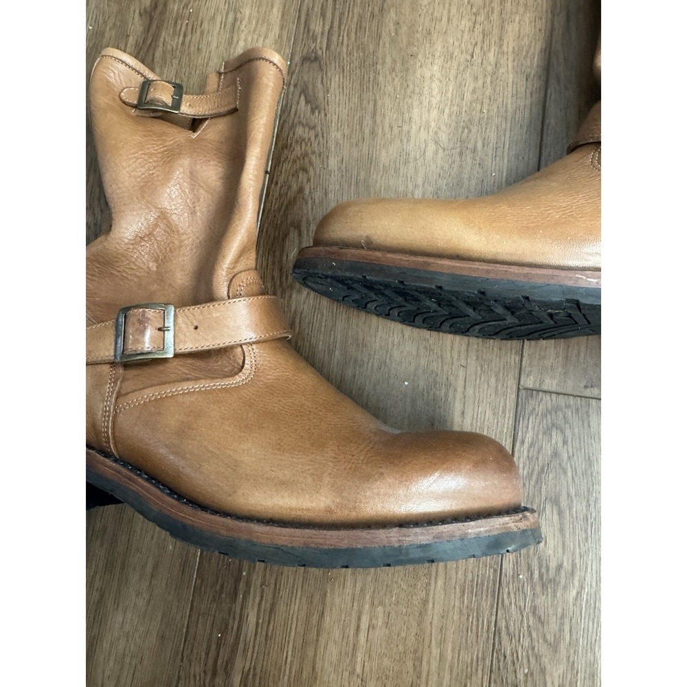 mens freebird boots 10 Easton Brown Leather Western Preppy Skater Luxury Rugged - Picture 3 of 15